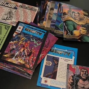Unity Comic Book and salvage dragon comic Wolverine Marvel DC GI Joe rare cards